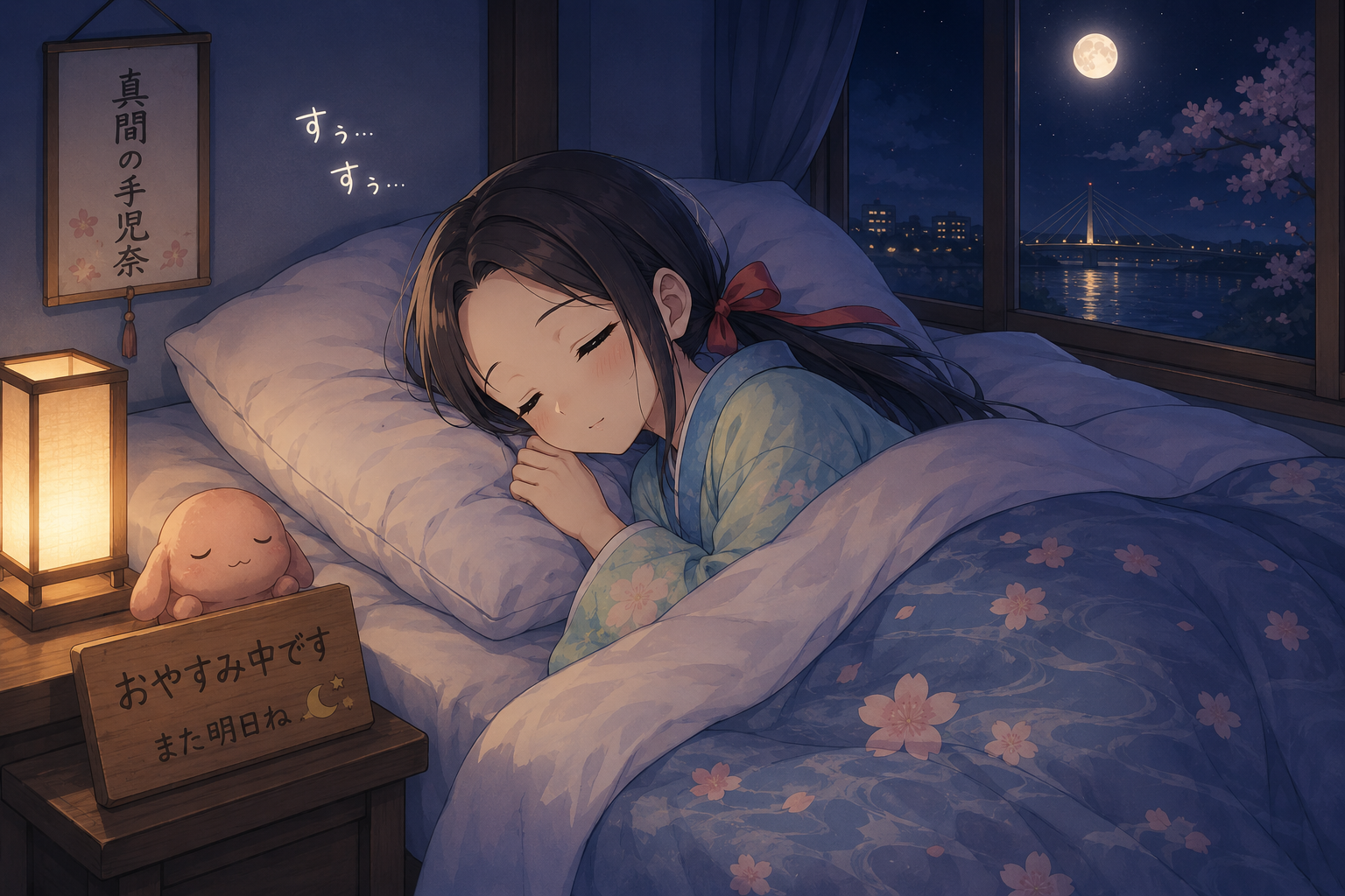 眠っている手児奈ちゃん